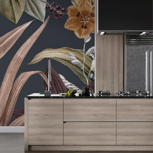 Grey Berry Wall Paper