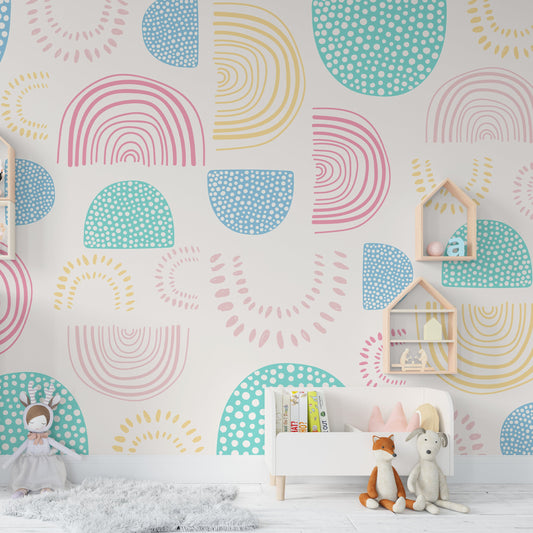 Colourful Rainbow Wall Paper