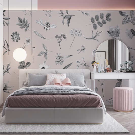 Wild Flower Wall Paper