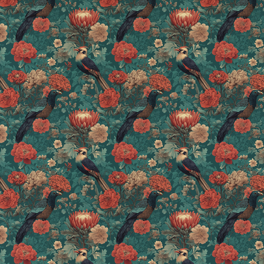 Protea Feathers Wall Paper